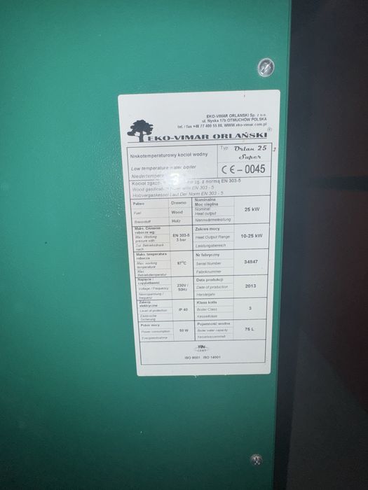 Centrala lemne gazificare Orlan 25 kw