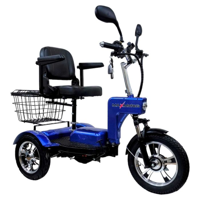 Електрическа триколка A6 LUX+ 1000W / 48V / 20Ah - BLUE