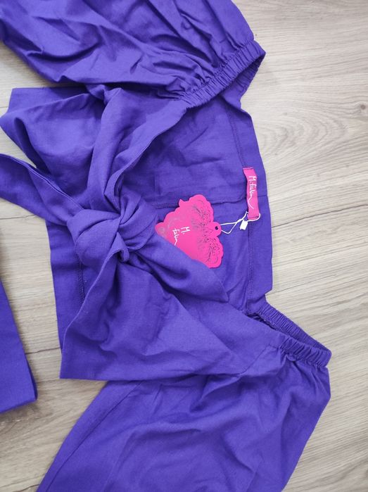 Нов ленен сет в лилаво