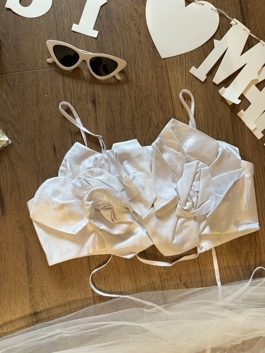 Сет за булка було, бели ръкавици