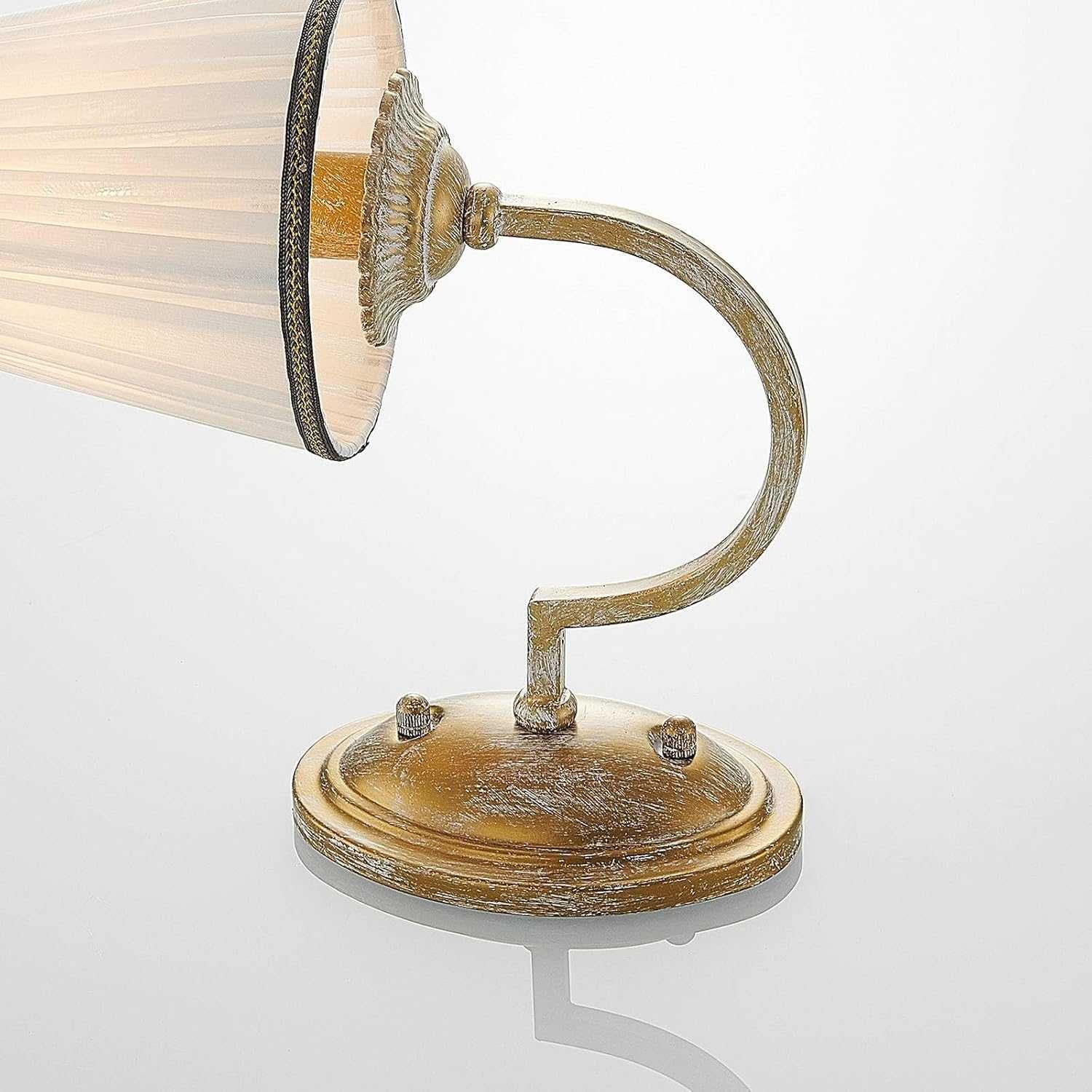 Lampă de perete textilă Lindby 9624880, alamă antică