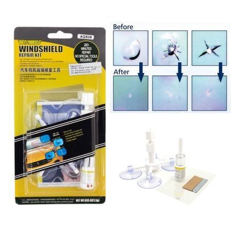 Set de reparare geam,aplicator de lipici,folie