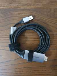 Адаптер Ugreen, Video, USB, HDMI, 1.5m, сив