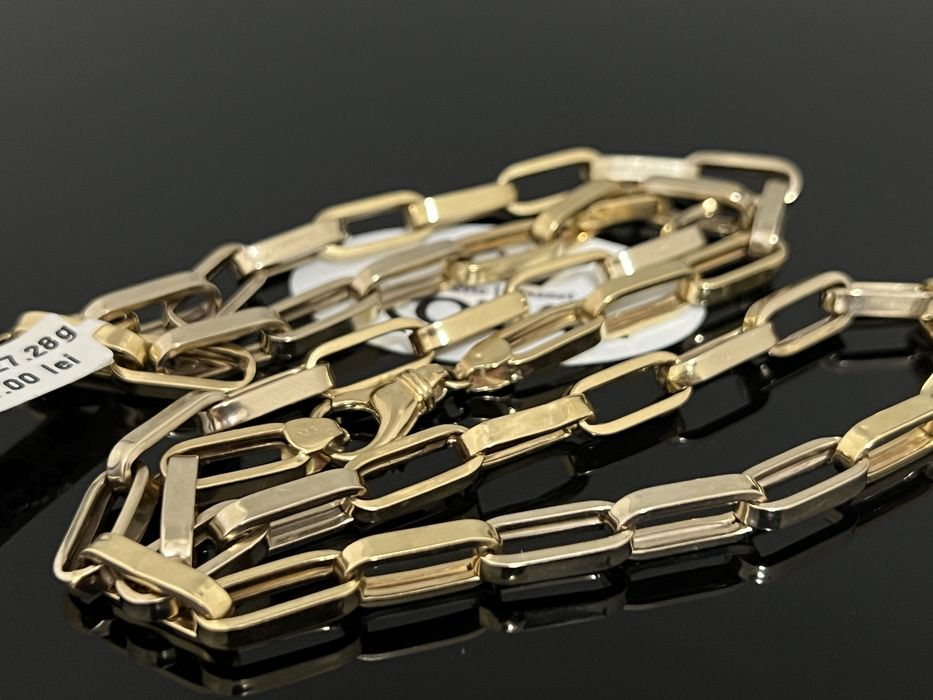 Bijuteria Royal CB : Lant barbatesc aur 14k 27,28gr