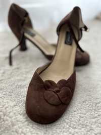 Pantofi tip sandale piele intoarsa marca Schuh
