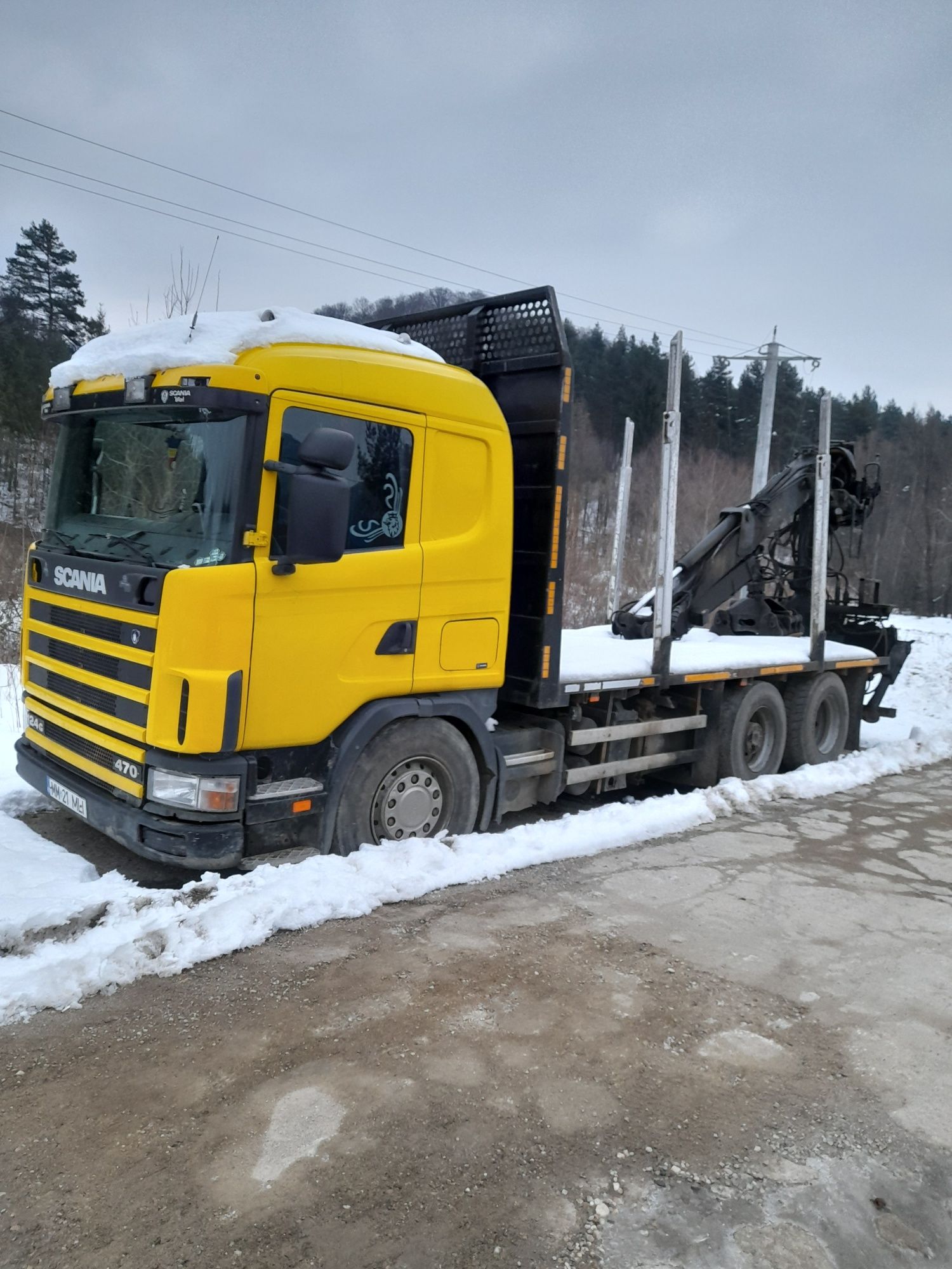 Camion forestier Scania 124G 470