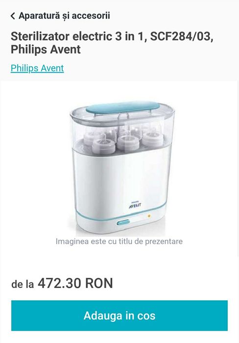 Sterilizator 3 in 1, gratuit se dau dozator pentru lapte si biberon.