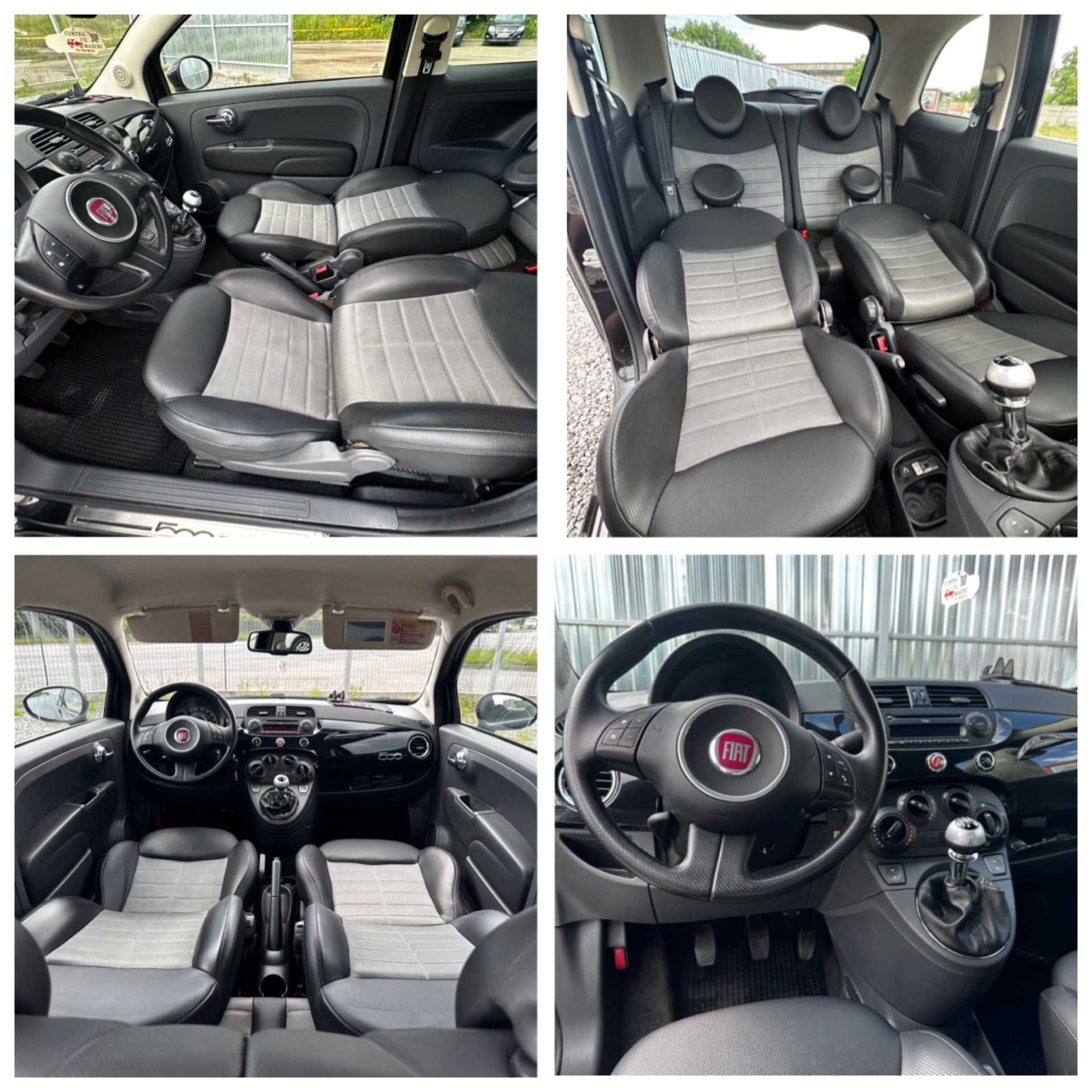 Fiat 500*aer conditionat*1.3 benzina*af.2009*piele*2 randuri de jante!