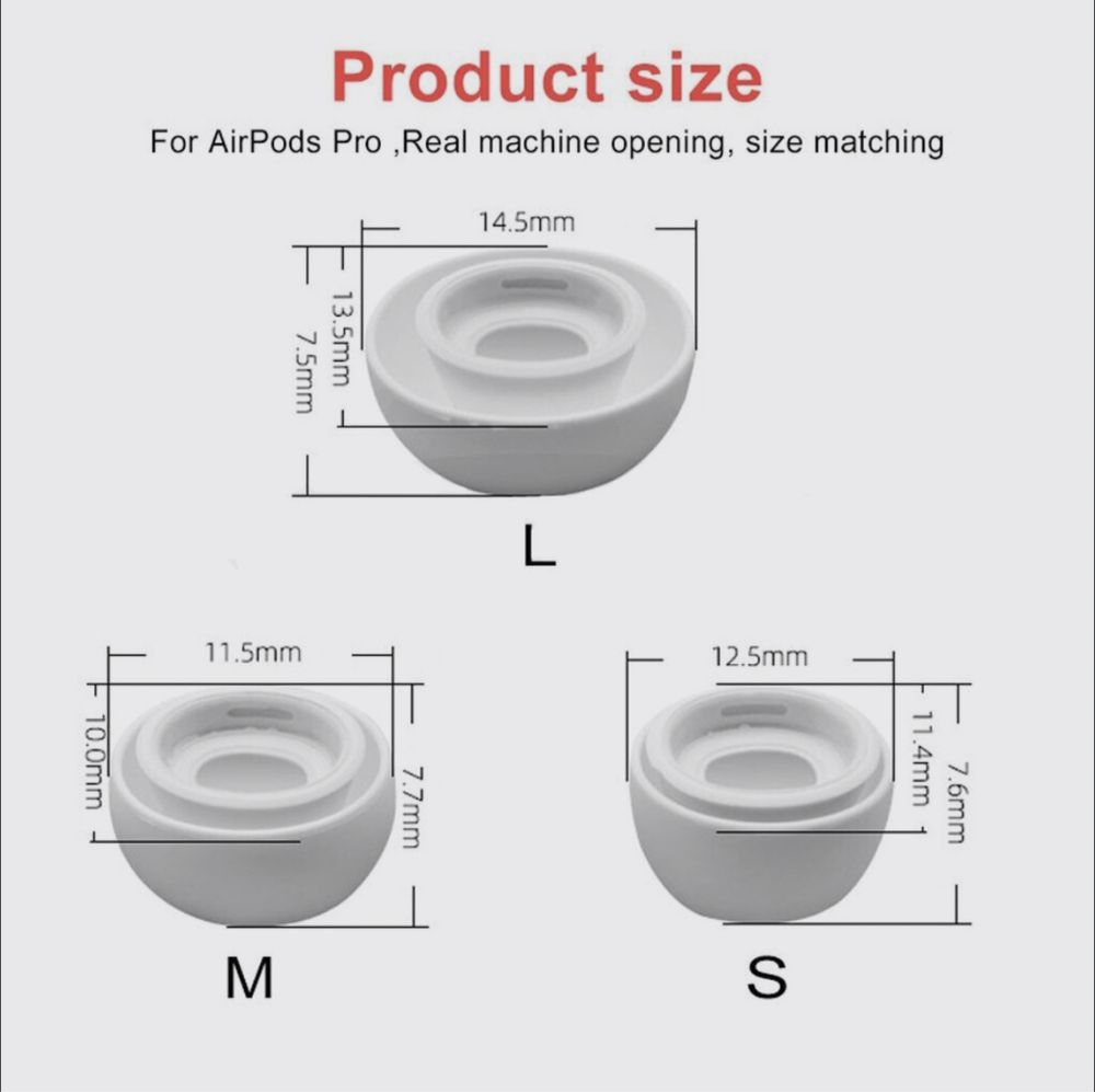 airpods pro оригинал Амбушюры новый/L/M/S/XS