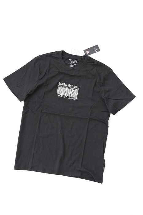 ПРОМО GUESS S,М и XXL размери-Оригинална черна тениска с баркод