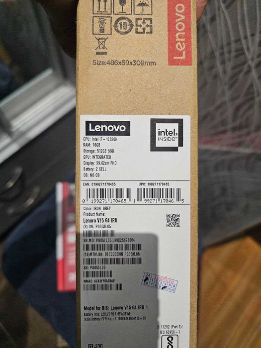 ПРОДАМ Lenovo V15G4 IRU Ноутбук CCore™ i7-13620H/16GB/512SSD/15.8"FHD.