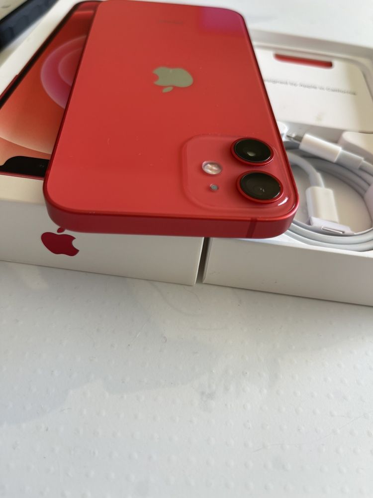 iPhone 12 Mini Red 64GB-Като нов 91% батерия