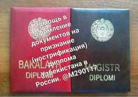 Помогу сделать признание узбекского  диплома в России. (нострификация)