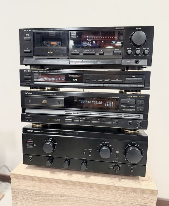 Ретро аудио сет DENON - усилвател, CD, триглав дек, тунер