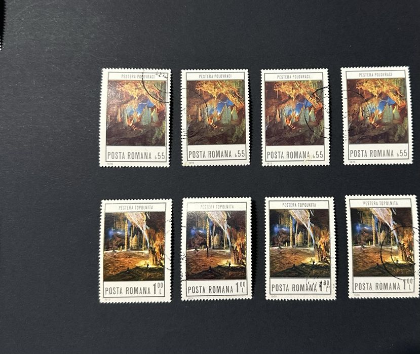 Vând timbre 1978 emisiunea oficială "Peșteri din România"