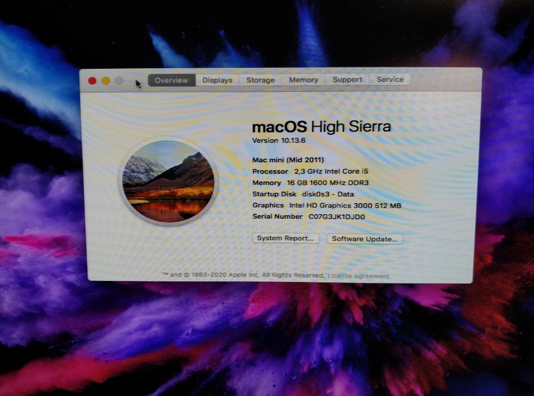 Компютър (Работна станция)  Apple Mac Mini macOS High Sierra