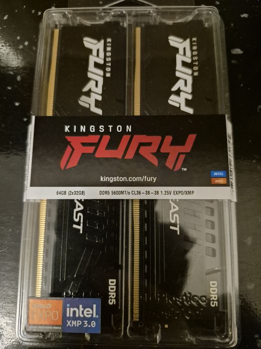 Kit Ram DDR5  64gb 2 x 32GB Kingston Fury