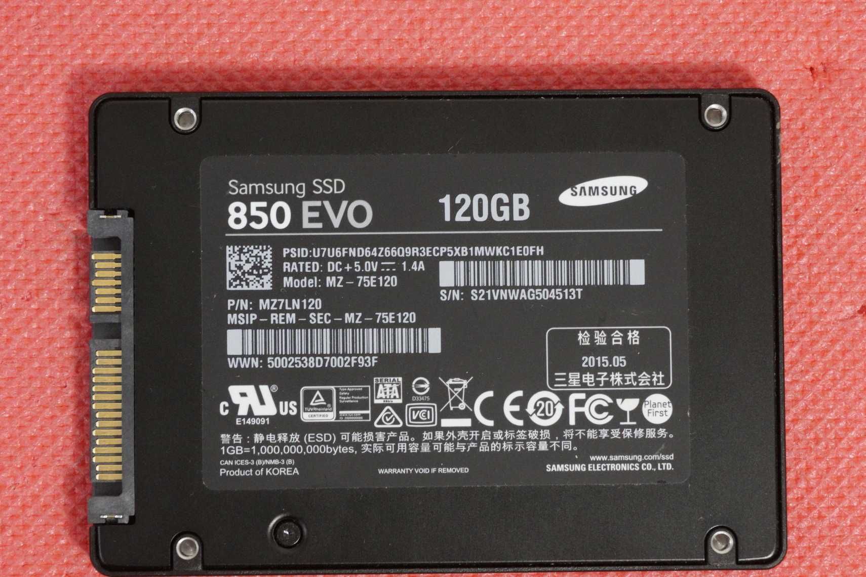 120GB 2.5" SSD Samsung 850 Evo / вкл ДДС