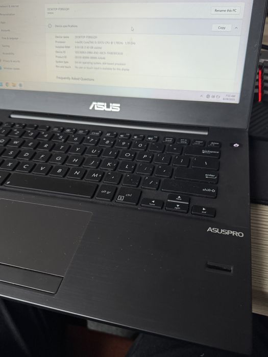 Vand Lapto Asus Pro BU400 A I5 8GB ram 512 SSD