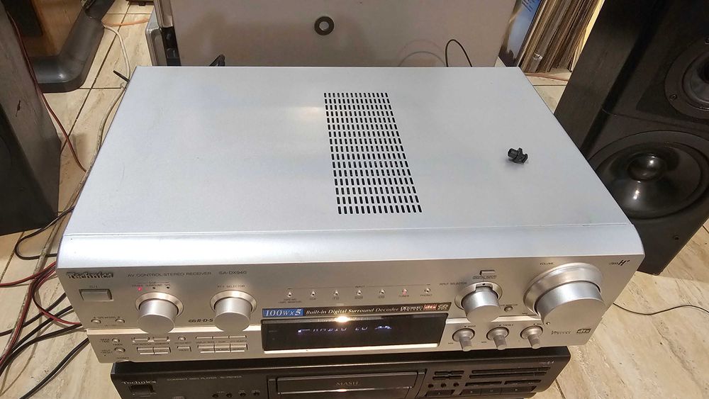 Amplituner Technics SA-DX940 RDS intrari digitale, argintiu test video