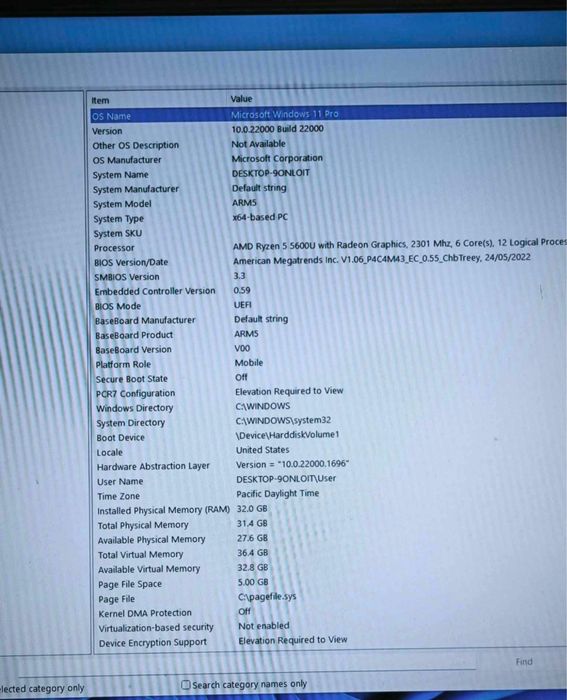 Nou AMR 5 Mini Pc Ryzen 5 5600u 1Tb SSD 32GB Ram