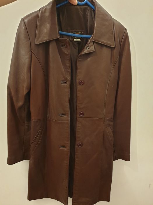 Geaca iarna piele dama fabricata Romania Sebis Florex, Marime M