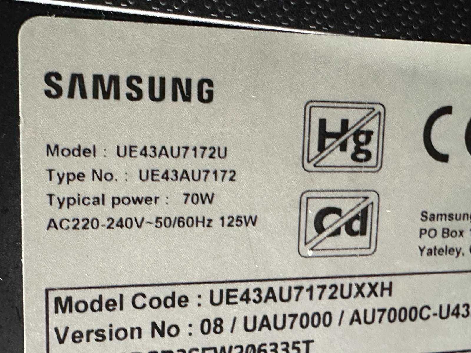 Samsung UE43AU7172 (43") 4K Ultra HD Smart TV