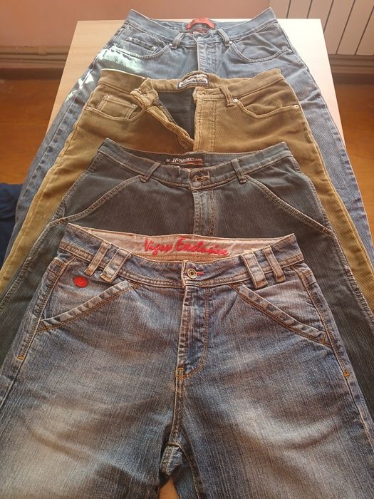 Джинсовый комплект и джинсы зимние на подкладе утепленные W 29-30. L 3