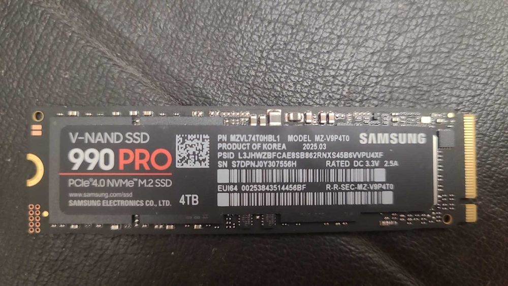 SSD Samsung 990 PRO 4TB, PCIe 4.0, NVMe, M.2 – Nou, 950 RON