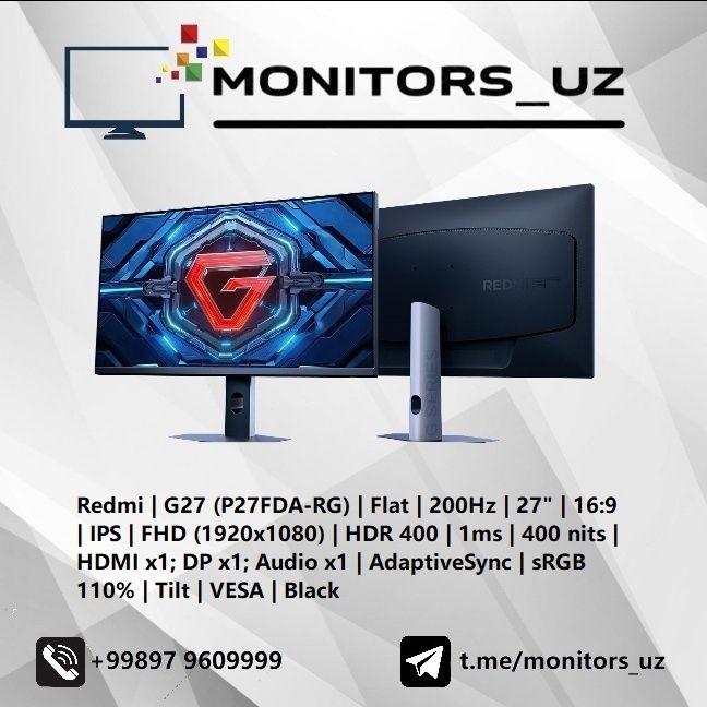 [NEW] монитор Redmi G27 IPS 200Hz