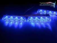 Промо СИН БЛИЦ 4-LED, LED предупредителни мигащи светлини, Универсални
