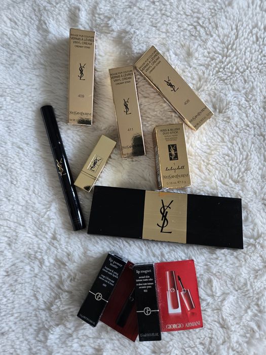 Гримове тестери Yves Saint Laurent (YSL) и Армани/ARMANI