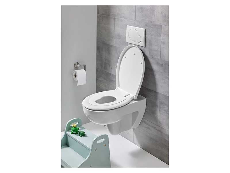 НОВА! Седалка 2в1 за тоалетна чиния плавно затваряне Easy-Click