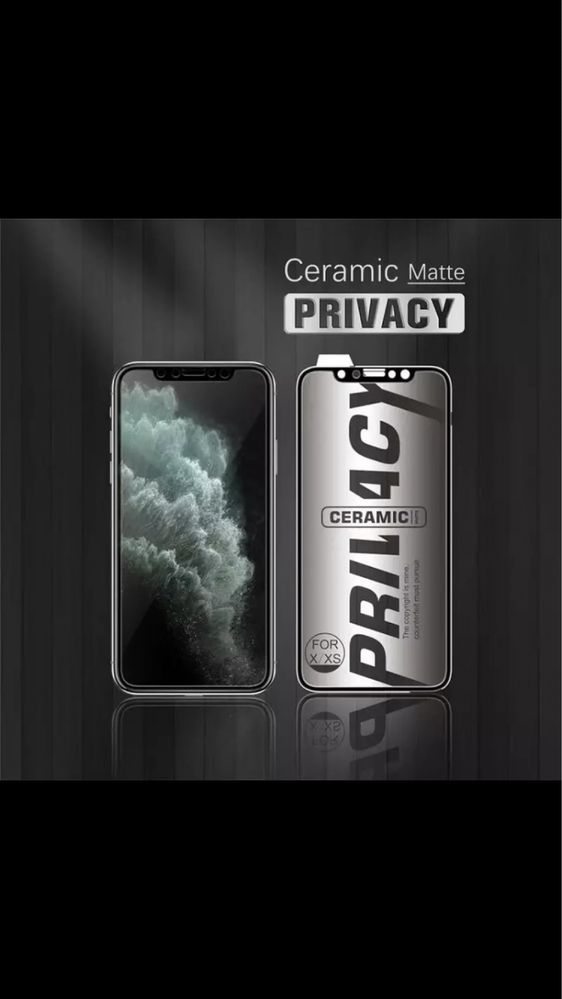 Privacy Матов Керамичен протектор за IPhone 15,14,13 Pro Max,12,11