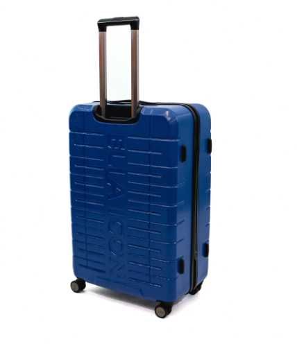 Troler Ella Icon Leaf cu 4 roti duble, ABS, 77x50x30 cm, Albastru