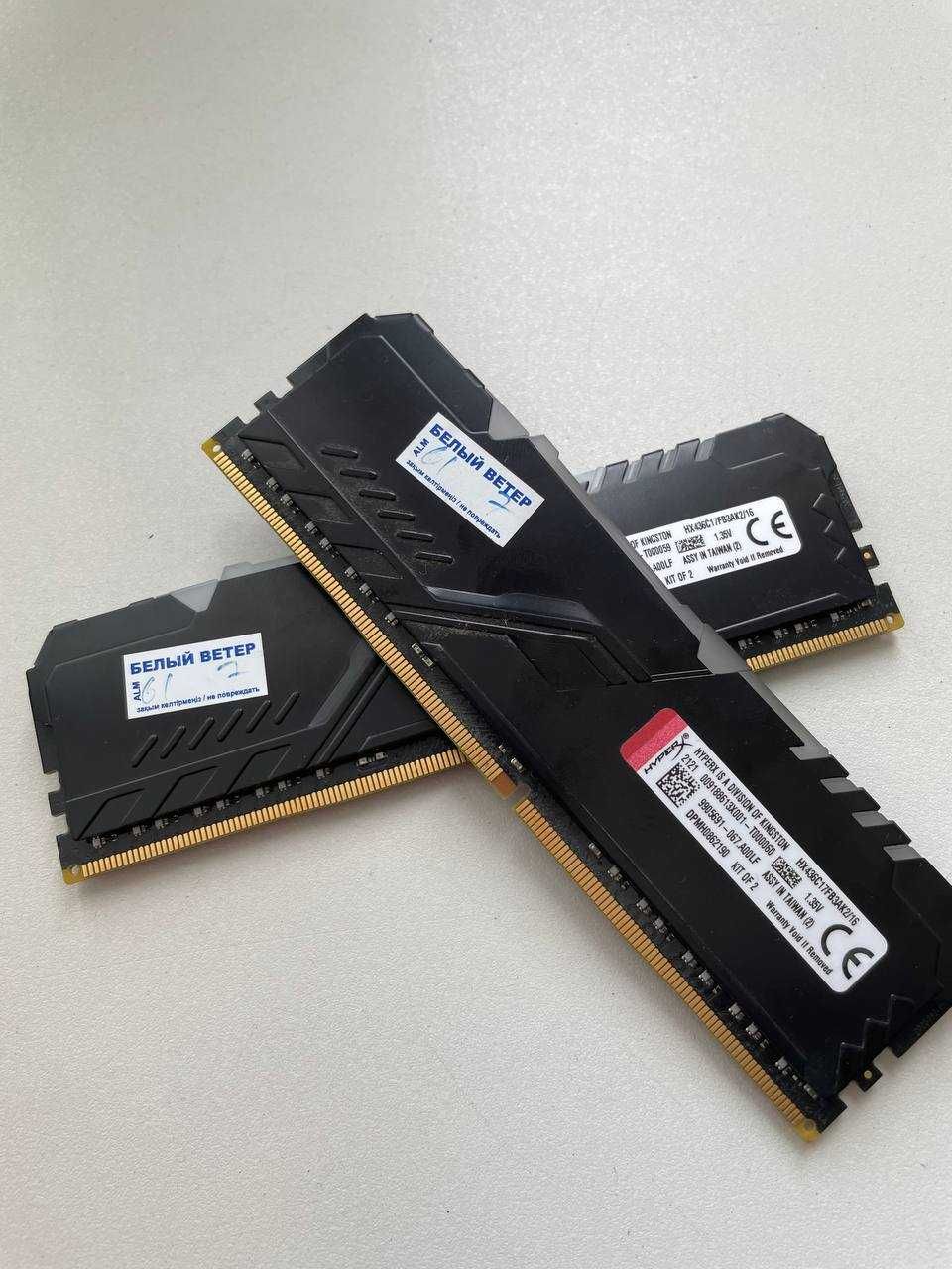 оперативная память ОЗУ Kingston Fury 8x2 GB (16 GB) 3600 МГц DDR4