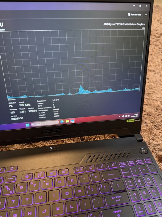 Laptop Gaming ASUS TUF AMD Ryzen™ 7 si NVIDIA® GeForce RTX™ 4060