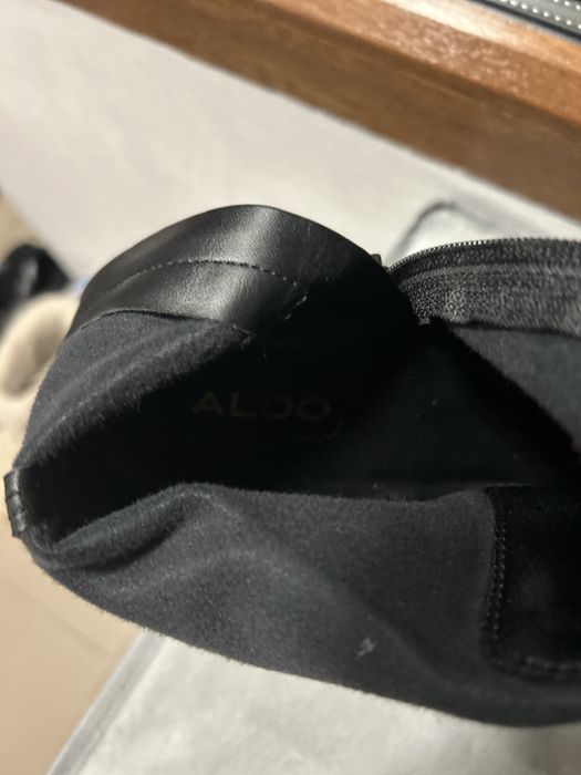 Ghete Aldo din piele cu toc gros si platforma