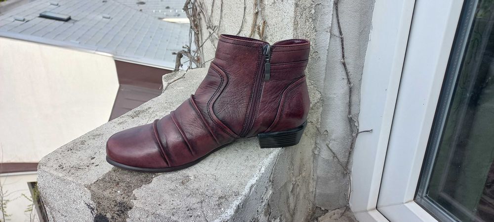 Botine dama piele visiniu nr. 40
