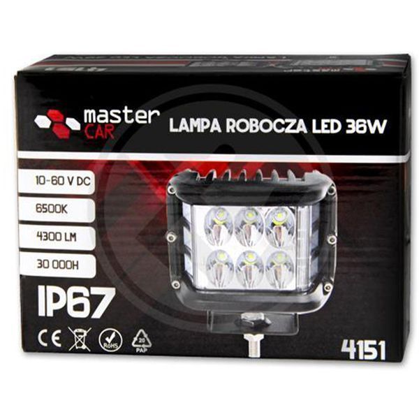 Led прожектор auto off road 10-60v 36w