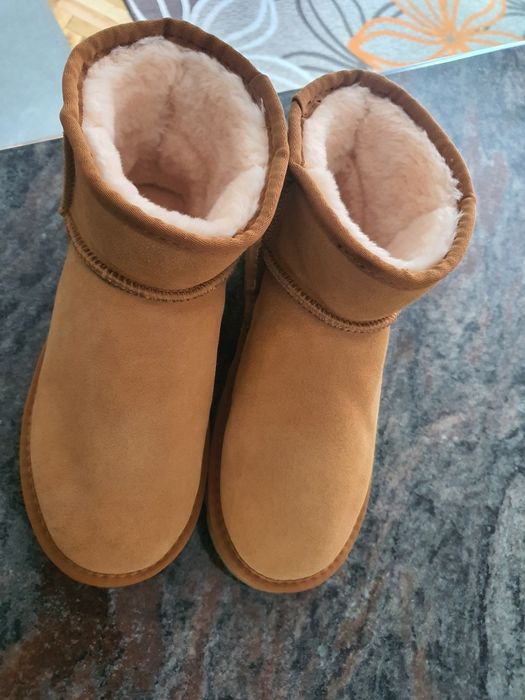 Дамски боти Н39 естествен велур нови