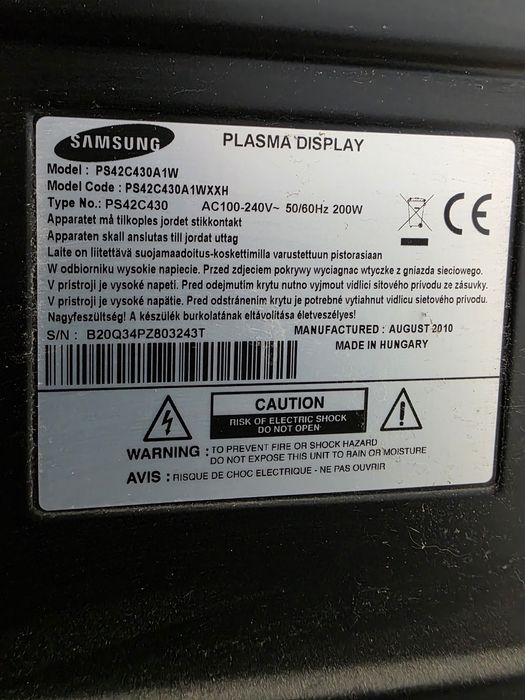 Телевизор Samsung 42" plazma tv