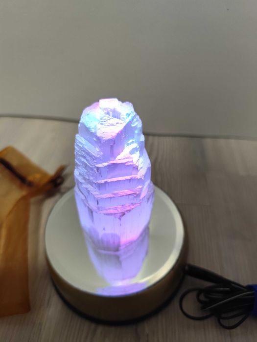 Disc masa rotativa electri cu LED cu motoras cu piatra cristal