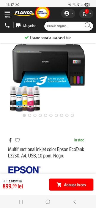 Vând imprimantă Epson L3230