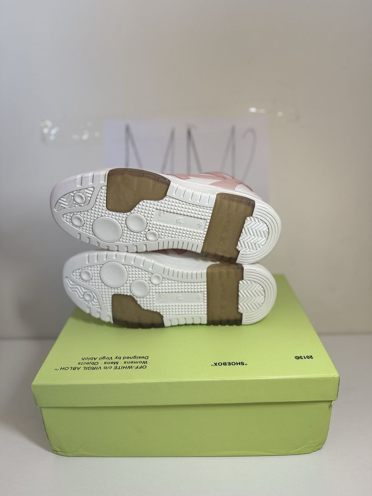 Adidasi Off-White Out Of Office Lace-Up Sneakers pink white