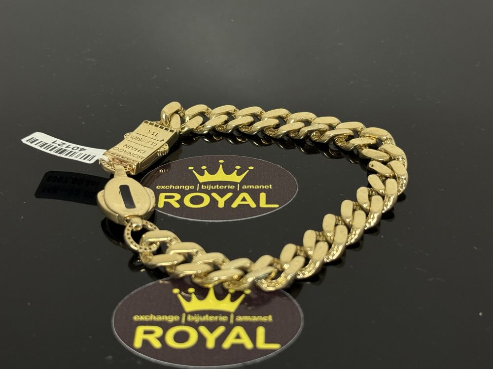 Bijuteria ROYAL : Bratara AUR 14 K Cuban Model / 23 GR