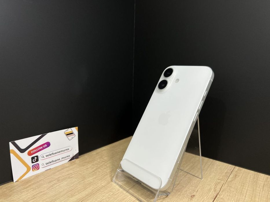 Iphone 16 128Gb White Second-Hand Foarte Bun 3 ani garanție, Telefoane