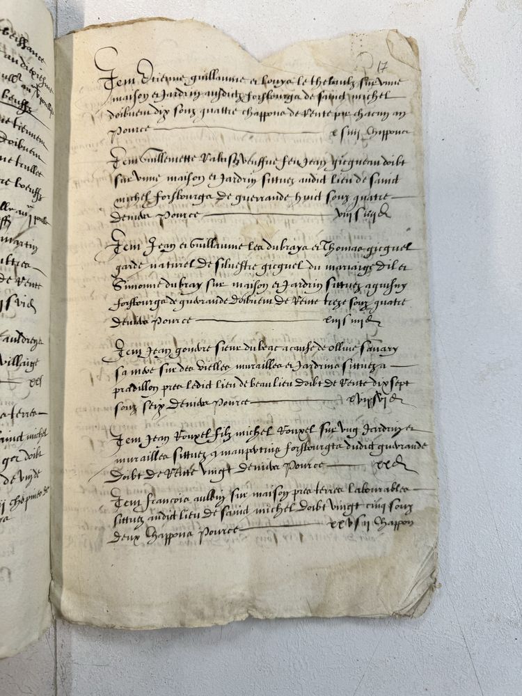 1574 Document foarte vechi in franceza