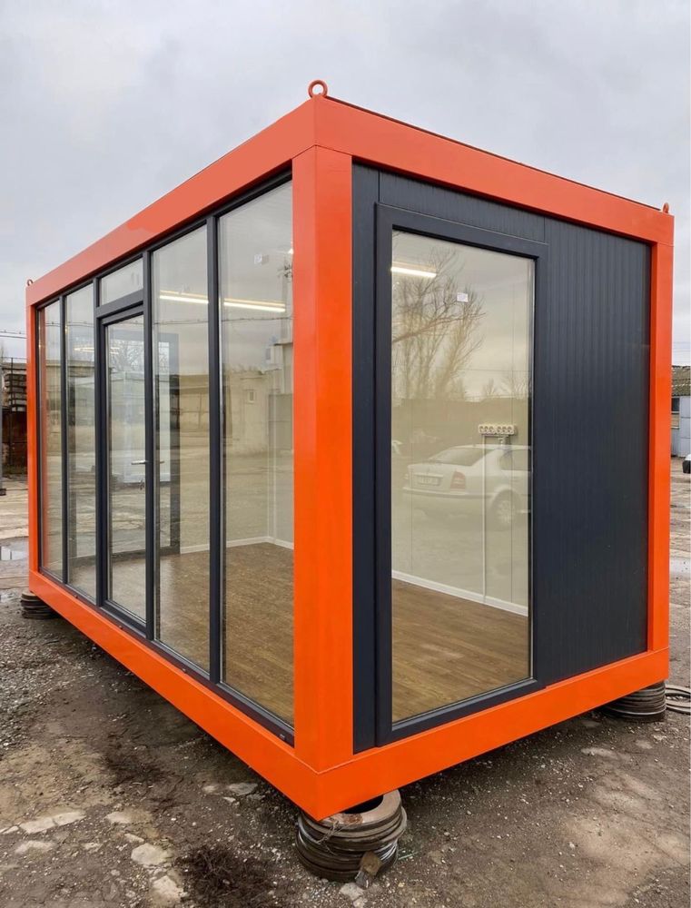 Container birou vestiar sanitar modular terasa vitrina