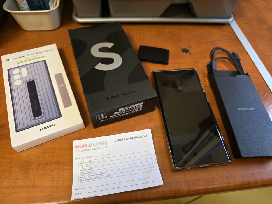 Samsung Galaxy S22 Ultra 512GB, 5G, Dual Sim, White, la pachet + bonus